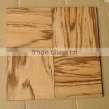 9" Board SMOOTH Zebrano Square Edge Engineered Wood Flooring