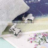 New Model Fashionable Silver 3161 Stainless Steel Bear Shaped Stud Earrings thumbnail-5