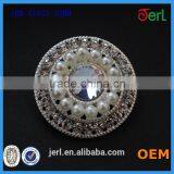Beautiful Pearl Alloy Crystal Flower Wedding Bridal Rhinestone Buttons