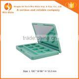 With Mirror & Helper 8 C Empty Green Makeup Powder Compact