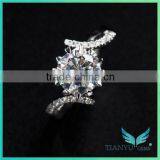 Moissanite 3 ct Yellow Gold Engagement Ring Rope Band Moissanite Jewelers thumbnail-1