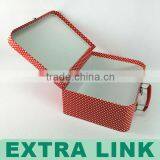 Luxury High Quality Custom Logo Printed Paper Storage Gift Box Suitcase With Metal Handle thumbnail-4