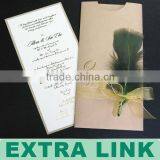 2014 Wholesale Luxurious Handmade Decoration Pop Up Unique Wedding Invitation Card Models Design