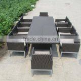 Luxury Garden Furniture Wicker Aluminum Rattan Dining Table and Chair(CF935) thumbnail-4