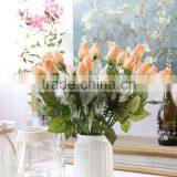 New Simulated Flower Feel Rose Decorative Artificial Silk Roses Flowers thumbnail-3