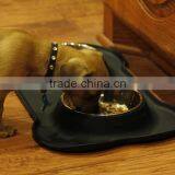 Stainless Steel Dog Bowl With No Spill Non-Skid Silicone Mat thumbnail-4