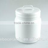 White Ceramic Storage Jars Tea Coffee Sugar in Storage Bottles & Jars With Lid , Canisters White thumbnail-1