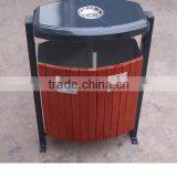 Arlau Outdoor Decorative Wooden Trash Cans thumbnail-4