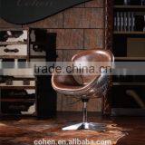Fashionable Genuine Leather Egg Chair With Aluminium Back Coating Swivel Bar Chair/leisure Chair/office Chair thumbnail-4