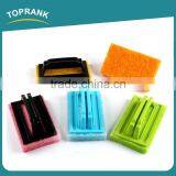 High Quality Colorful Kitchen Scrub Cleaning Dish Pot Sponge Scourer Sponge Scouring Pad With Handle thumbnail-1