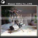 Vintage Wine Bottle Holder Antique Wrounght Iron Funny Wine Bottle Holder thumbnail-4