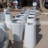 White Modern Fiberglass Flowerpot Planter thumbnail-5