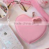 Sweet Heart Design Ladies Zipper Card Wallets Cute Coin Bag With Pink Pendant thumbnail-5