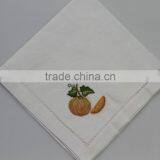 Luxurious 100% Cotton Embroidered Table Napkins With Hemstitch, Set of 6, Various Designs thumbnail-3