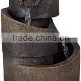 3-Tier Bronze Stone Contemporary Tabletop Fountain thumbnail-2