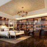 Luxurious Classic French Baroque Imperial Golden Decorated Master Bedroom Interior 3D Rendering Design BF12-03314h thumbnail-5
