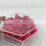 Factory Custom Hexagon Shape Acrylic Plexiglass Flower Box thumbnail-2