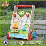 Wholesale High Quality Wooden Baby Push Walker Outdoor Interesting Toy Wooden Baby Push Walker W16E061 thumbnail-1