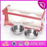 2015 Pet Dog Wooden Bowl, Wooden Pet Dog Owl With Stand, Wooden Food Feeder for Pet W06F016 thumbnail-4
