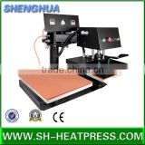 Swing head twin stations automatic heat press machine for sale, CE approved