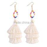 Bohemian Jewelry Small Beads With Tassel Dangle Earrings thumbnail-5