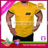 Top sell spandex/polyester breathable loose muscle t shirt for mens exercise
