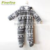 Long-Sleeved Cotton One Piece Winter Design Smocked Baby Romper thumbnail-6