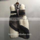 2016 New Design Woman Woolen Fox Fur Vest With Woolen Fur Overcoat thumbnail-1
