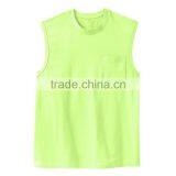 180gsm 100 Cotton Plus Size Wholesale Men's Blank Pocket Sleeveless T Shirt thumbnail-4