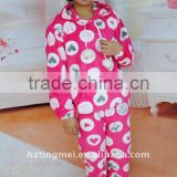 girls' lovely polyester coral fleece pajama