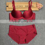 3/4 Cup Nylon Bra and Panties Set, Different Size for Choice & Breathable & Seamless, Solid, More Colors for Choice, Sold By Set thumbnail-3