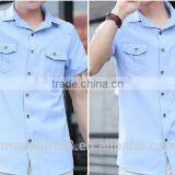 Designer Short Sleeve Thick Cotton Slim Fit Casual Shirt thumbnail-2