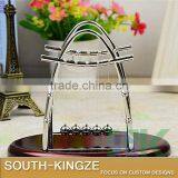 Oval Metal Kinetic Newton's Cradle, Theorem of Momentum Instrument thumbnail-1