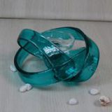 Wholesale Handcraft Glass Blue Candle Holder