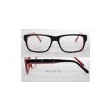 OEM Square Acetate Optical Frames For Oval Faces , 2 Color Black And Green / Red thumbnail-1