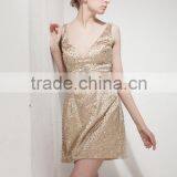 Spring New Design A-line V-neck Short/mini Sequined Evening Dress Lace Party Gowns thumbnail-4