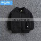 High Quality 100% Cotton Zip up Children Fleece Jacket