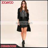 Women Clothing Supplier Black Synthetic Leather Pencil Skirt Classic Black Faux Leather Mini Skirt thumbnail-2