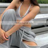 Wholesale Custom Print Hot Casual Street Wear Pants Sports Cotton Joggers For Women thumbnail-3