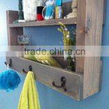 Custom Rustic Wooden Entryway Shelf, Wood Mail Organizer thumbnail-5