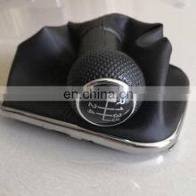 Wholesale Quality Auto Parts Car Accessories Gear Shift Knob With Black Leather Covers Car Gear Shift Cover 5SPEED for VW thumbnail-5