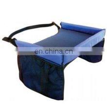 Child Multifunctional Car Seat Waterproof Tray Round Small Coffee Table With Storage Toy Holder Desk Infant Stroller Board Table thumbnail-5