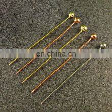 Food Services Stainless Steel Flat Metal Decorative Reusable Luxury Cocktail Picks thumbnail-1