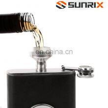 8 Oz Black Color Liquor Hip Flask Set With Collapsible Shot Glass And Funnel,Stainless Steel Copper Hip Flask thumbnail-3