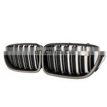 For BMW Grille F10 F18 Racing Grill Matt Black Double Slat Line Car Bumper Mesh Grill for BMW 5 Series M5 2010-2017 thumbnail-1