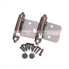 2 Pack Self Closing Cabinet Door Hinges Satin Nickel thumbnail-5