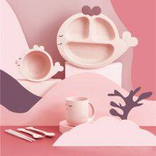 Kids Feeding Training Bowl Baby Separated Food Silicone Plate Set thumbnail-2