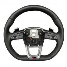 For Audi Q5 Q7 Q8 Flat-bottom Sports Heated Leather Steering Wheel With S/RS Logo Assembly thumbnail-1