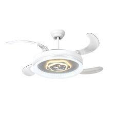 42′′ Chandelier Modern Pendant Lights Golden Silver Retractable Invisible LED Ceiling Fan Light With LED Light and Remote Control thumbnail-1