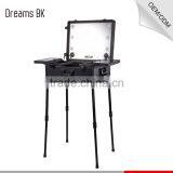 Promotional High Quality Aluminum Makeup Trolley Case With Lights and Mirror Inside thumbnail-1